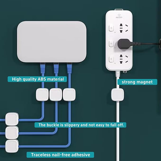 10 Pack Cord Organizer Holder, Magnetic Cable Clips - Image 5