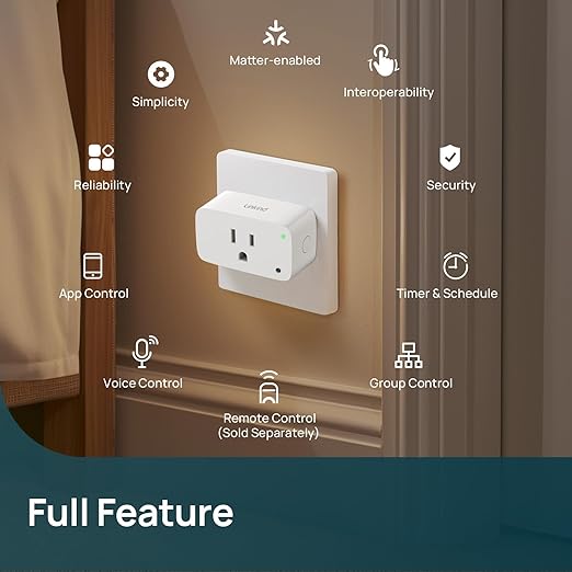 Linkind Matter Smart Plug with LED Night Light, Work with Alexa, Apple Home - Image 7