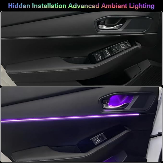 Acrylic Interior Car Ambient Lighting, Interior RGB LED Strip Kit - Image 7