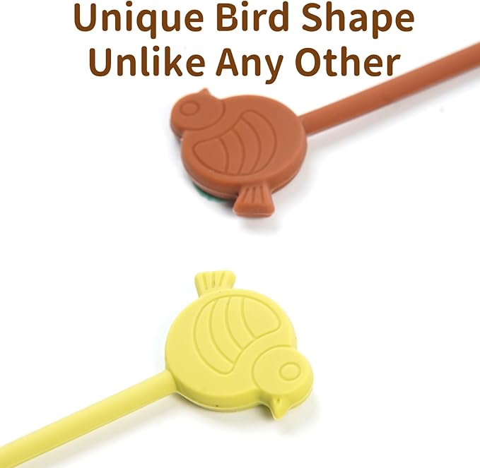 SOLIDATOR Playful Bird Magnetic Cable Ties – 24 Pack, Reusable Silicone Cord - Image 2