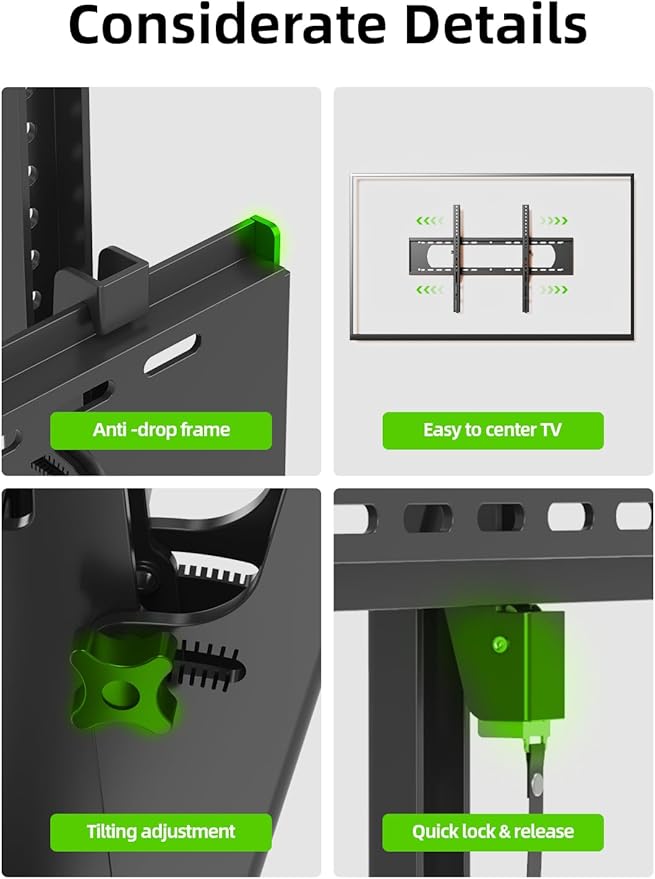 USX MOUNT Heavy Duty Tilting TV Wall Mount - Image 6