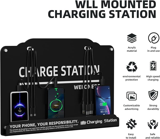 Wall Mounted Cell Phone Charging Station Mobile Phone Charging Station | Fast - Image 7