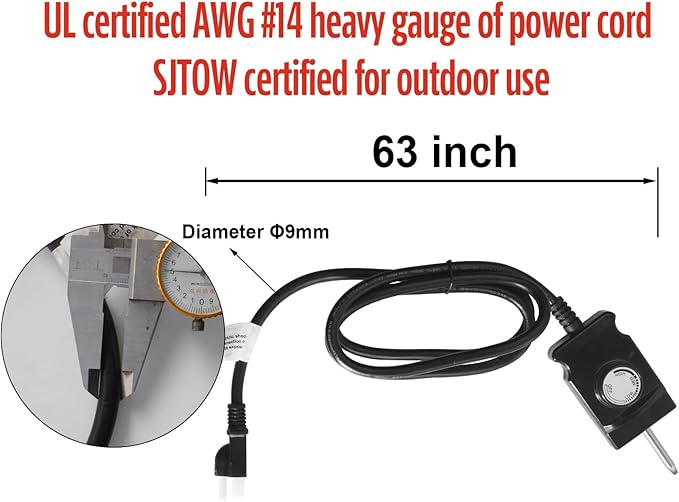 Upgrade Universal 1650W 15A Electric Smoker Heating Element Kits - Image 3