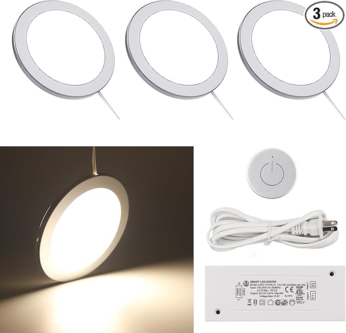 VST Under Cabinet Mini Panel Lighting 3PCS 3.94inch 12V 2.5W by VSTLighting