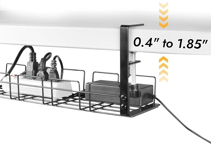 Under Desk Cable Management Tray No Drill - Image 6