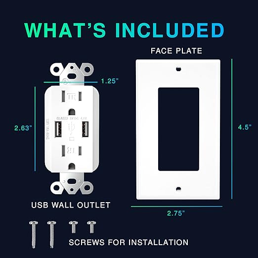 EverElectrix 10 Pack 4.8A Wall Outlet - Image 4