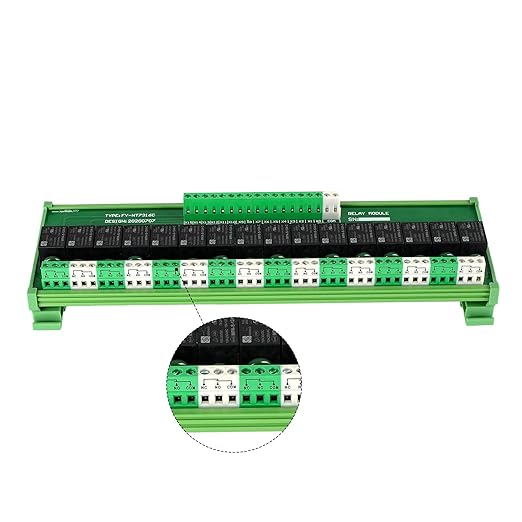 GUETNEU Relay Board, 16 Channel 1 SPDT DIN Rail Mount 24V DC/AC Relay, - Image 3
