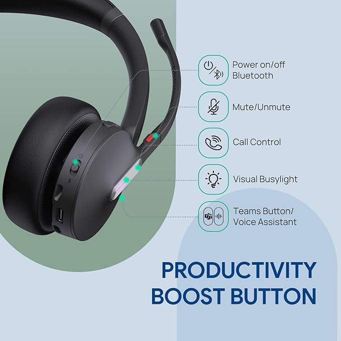 Yealink WH64 DECT & Bluetooth Mono UC Wireless Headset, 606ft Long Range Work - Image 8