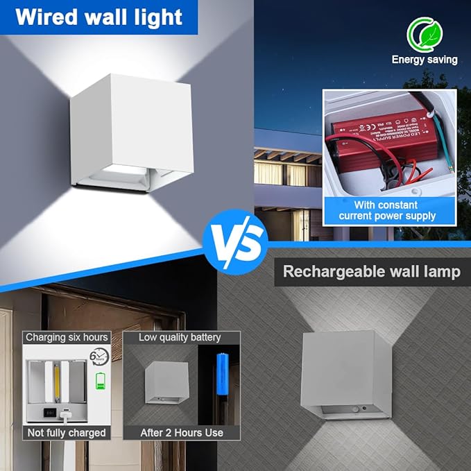 ledmo LED Outdoor Sconses Light Up and Down Wall Lights Aluminum IP65 4.7-Inch - Image 4
