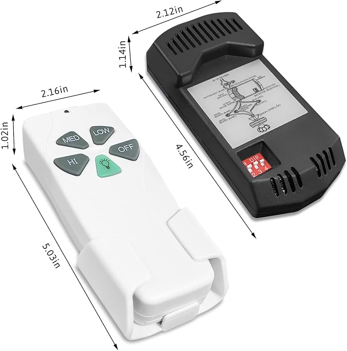 2 Pack Universal Ceiling Fan Remote Control Kits - Image 5