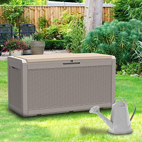 modern-depo 100 gallon polypropylene pp deck box indoor showing dimensions