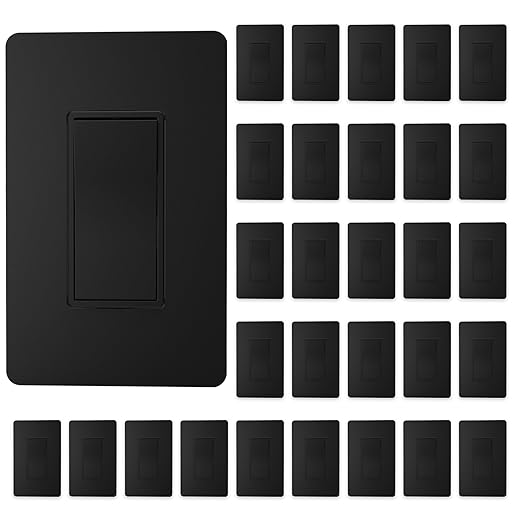 ThunderWay Matte Black Single Pole Decorator Light Switch by ThunderWay