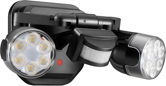 OREiN Motion Sensor Outdoor Security Light, Adjustable Dual-Head LED Flood Light by OREiN