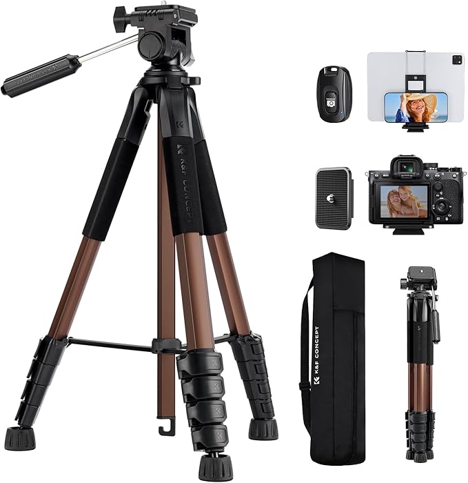 K&F CONCEPT Camera Tripod, Cellphone Clip by KFCONCEPT