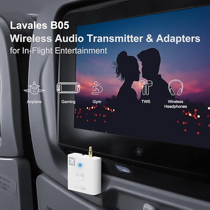 Bluetooth 5.3 Wireless Audio Transmitter, 3.5mm Jack, 32 Hours Battery Life - Image 2