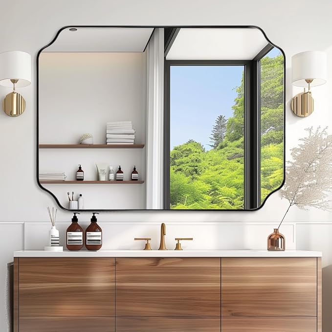 ANDY STAR 30x40 Inch Matte Black Mirror, Unique Rectangle Mirror - Image 3