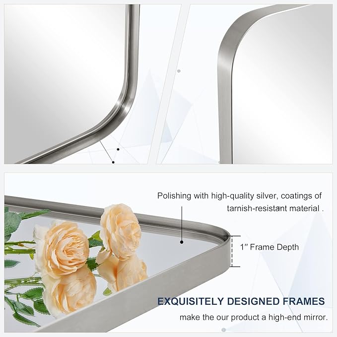 ANDY STAR Wall Mirror Brushed Nickel - Image 7