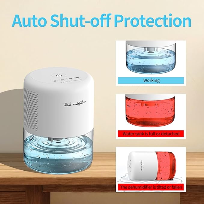 NeedDuck Dehumidifier for Home Small Quiet Dehumidifiers for 44OZ Water Tank - Image 5