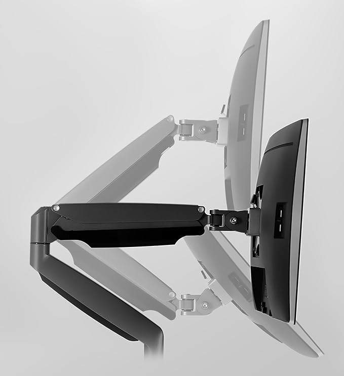 Mount-It! Dual Monitor Arm Mount | Desk Stand | Two Articulating Gas Spring - Image 8