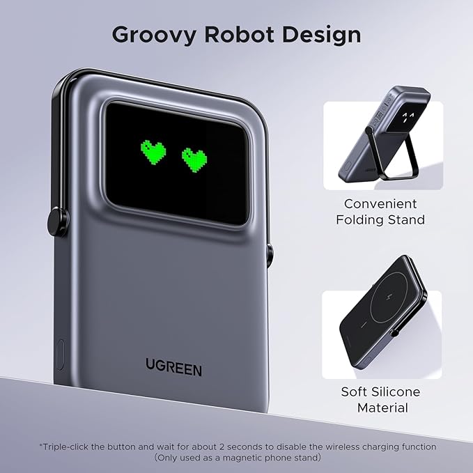 UGREEN Uno Magnetic Power Bank, Wireless Portable Charger, 20W Fast Charging - Image 4
