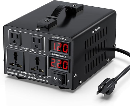 1000W Voltage Converter Transformer Step Up/Down Converter 110/120 Volt by JlouneoTravelMakeupBag