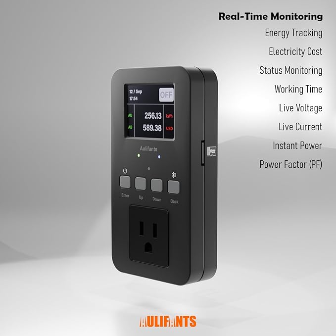 Aulifants LP405 25A Heavy Duty Smart Plug Meter Sockets Industrial Energy - Image 2