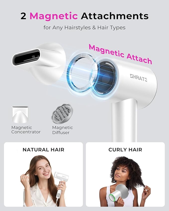 SHRATE Professional High Speed Ionic Hair Dryer | Ultra-Fast Drying | 500 - Image 7