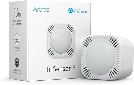 Aeotec TriSensor 8, 800 Series Zwave Motion Sensor, Temperature, Light Sensor by Aeotec