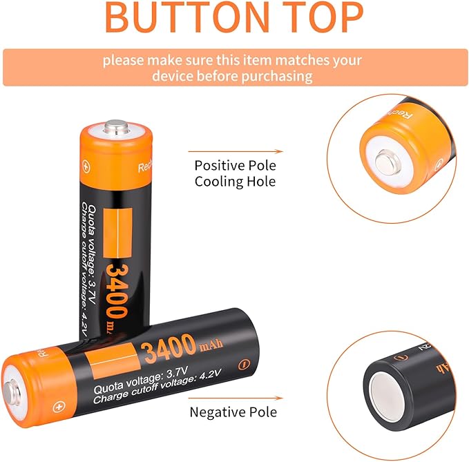 XONBDNOX 3400 mah High Capacity Rechargeable Battery Case 4 Pack-with - Image 3