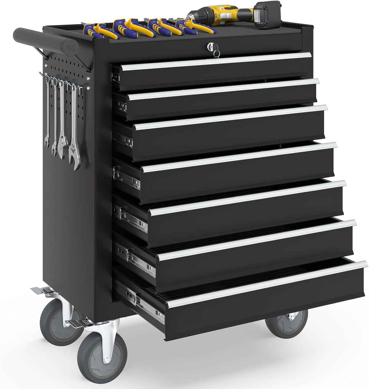 7-drawer rolling tool chest with wheels, tool box, main product view