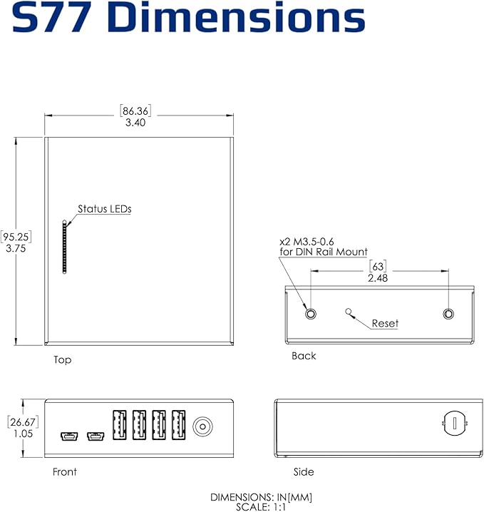 Acroname - Managed USB Switch/Hub 2 Computers - 4 Port, Fast Charge, Industrial - Image 4