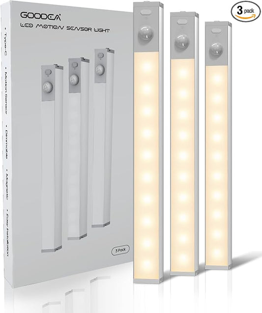 GOODEA Led Under Cabinet Lights Wireless, 7’’ Rechargeable Motion Sensor Light by Goodea
