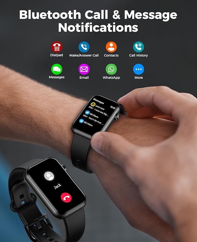 Smart Watch Fitness Tracker, 24/7 Heart Rate Spo2 Blood Pressure Monitor Sleep - Image 2