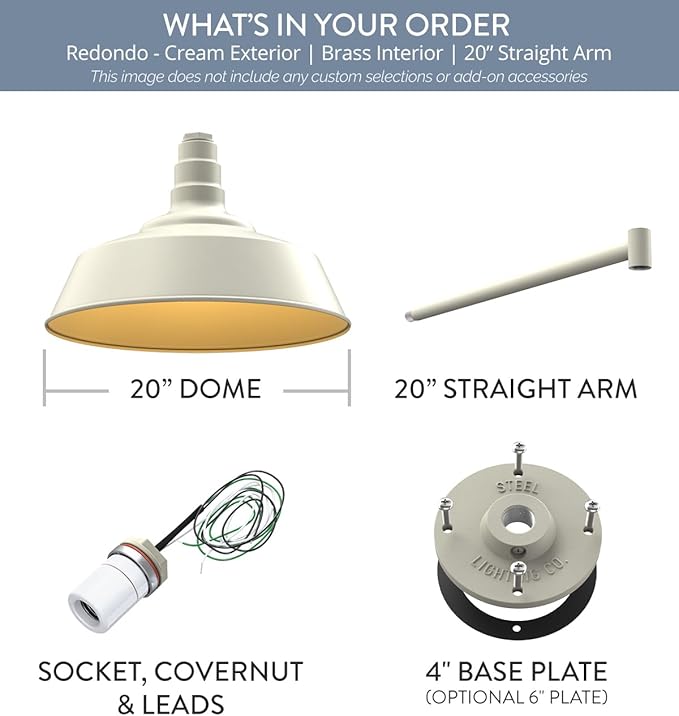 Steel Lighting Co. Large Outdoor Barn Light |Garage Light Fixture | Made in - Image 8