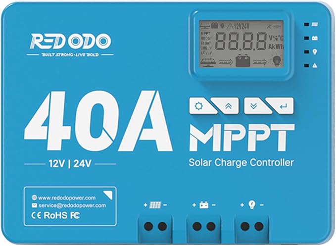 Redodo 40 Amp MPPT 12V/24V DC Input Solar Charge Controller by RedodoNewYearSaveUpto35