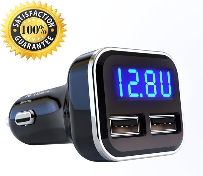 Jebsens 4.8A 24W Dual USB Car Charger Volt Meter Car Battery Monitor - Image 8