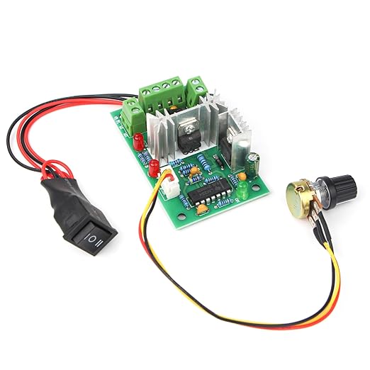 RioRand Upgraded Adjustable DC Motor Speed PWM Controller 10V 12V 24V 30V by RioRand