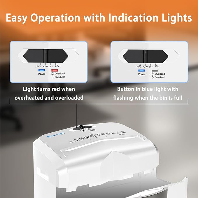 Bonsaii 12-Sheet P-4 Micro-Cut Shredder, 60-Min Continuous Use, Shreds Paper - Image 2