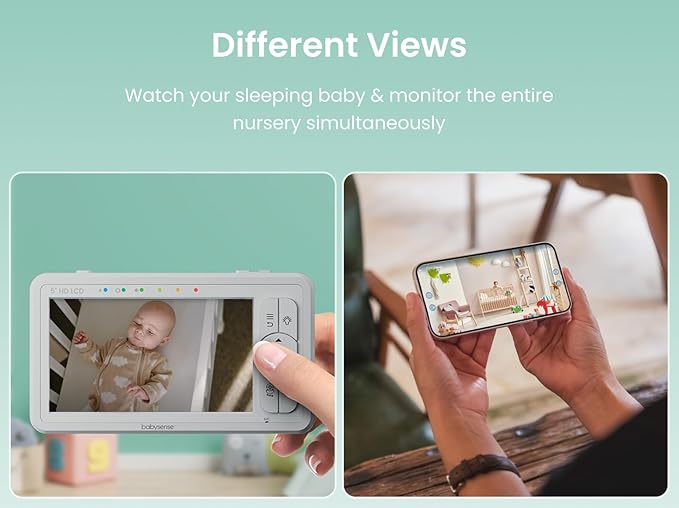 Babysense HDS2 5” HD Non-WiFi Baby Monitor Bundle - Image 3