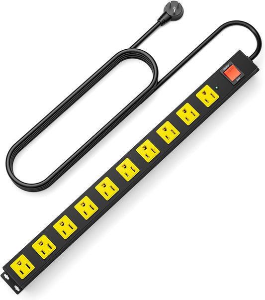 10 Outlet Metal Power Strip