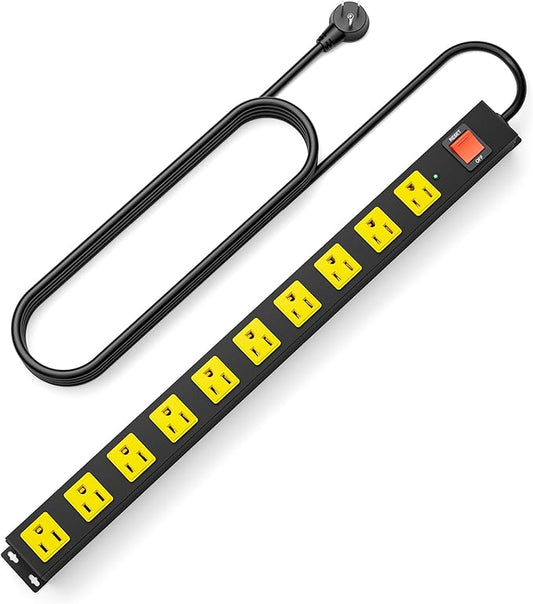10 Outlet Metal Power Strip by Unknown