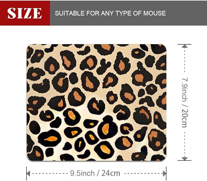 Into The Wild Leopard Print Case Square Mouse pad, Waterproof, Anti Slip Rubber - Image 2