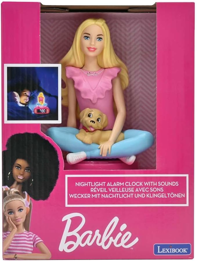 LEXiBOOK, Mattel Barbie, Barbie Nightlight Alarm Clock, Sounds and Melodies - Image 5