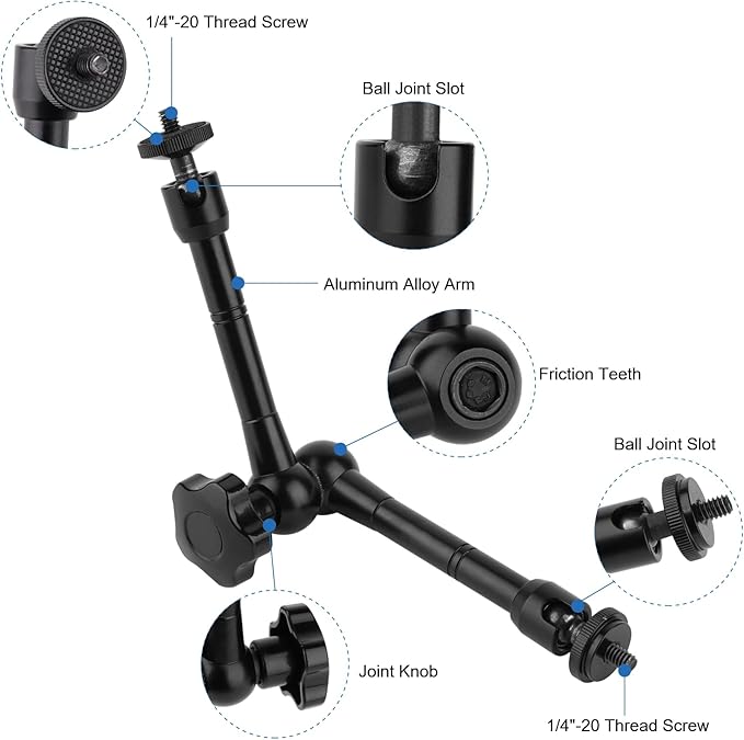 Mippko Camera Super Crab Clamp Mount, 1/4"-20 Thread - Image 2