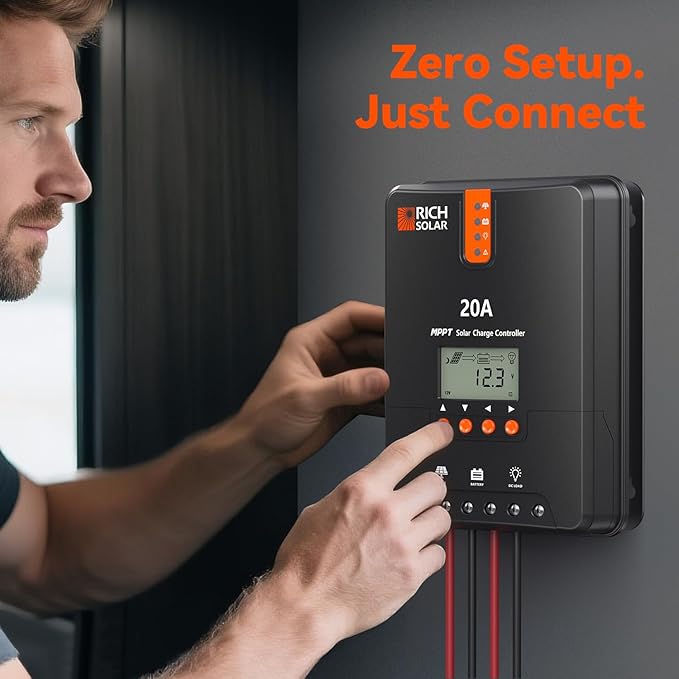 RICH SOLAR 20A MPPT Solar Charge Controller – High-Efficiency 12V/24V Auto - Image 5