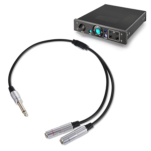 6.35mm TS Guitar Signal Audio Y Splitter Cable, 1/4 Inch Mono Male to Dual Mono - Image 7