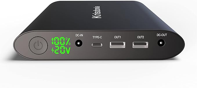 Krisdonia 50000mAh Laptop Power Bank 5/9/12/16/19/20V Portable Laptop Battery by MultifunctionalPowerBankforEmergency