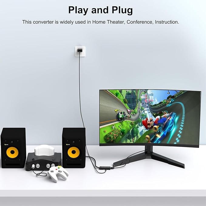 Arector RCA/S-Video to HDMI Converter, S Video+ AV to HDMI Converter with - Image 5