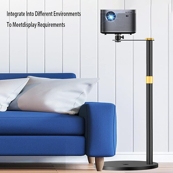 HVAYING Projector Stand, 360° Swivel, Sofa Against Wall Hidden Stand, Height - Image 7