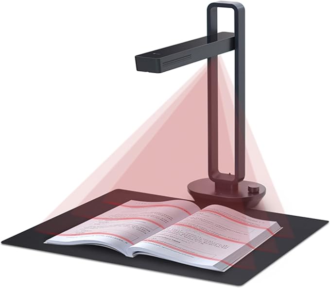 CZUR Aura Pro Portable Book Scanner, A3 Document Scanner, Auto-Flatten & by CZUR